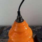 Orange opaline pendant light