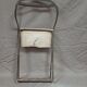 Chaise de jardin ancienne basse pliante métal tissus 1900