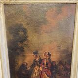19th century trumeau - Romantic scene - 77cm x 160cm
