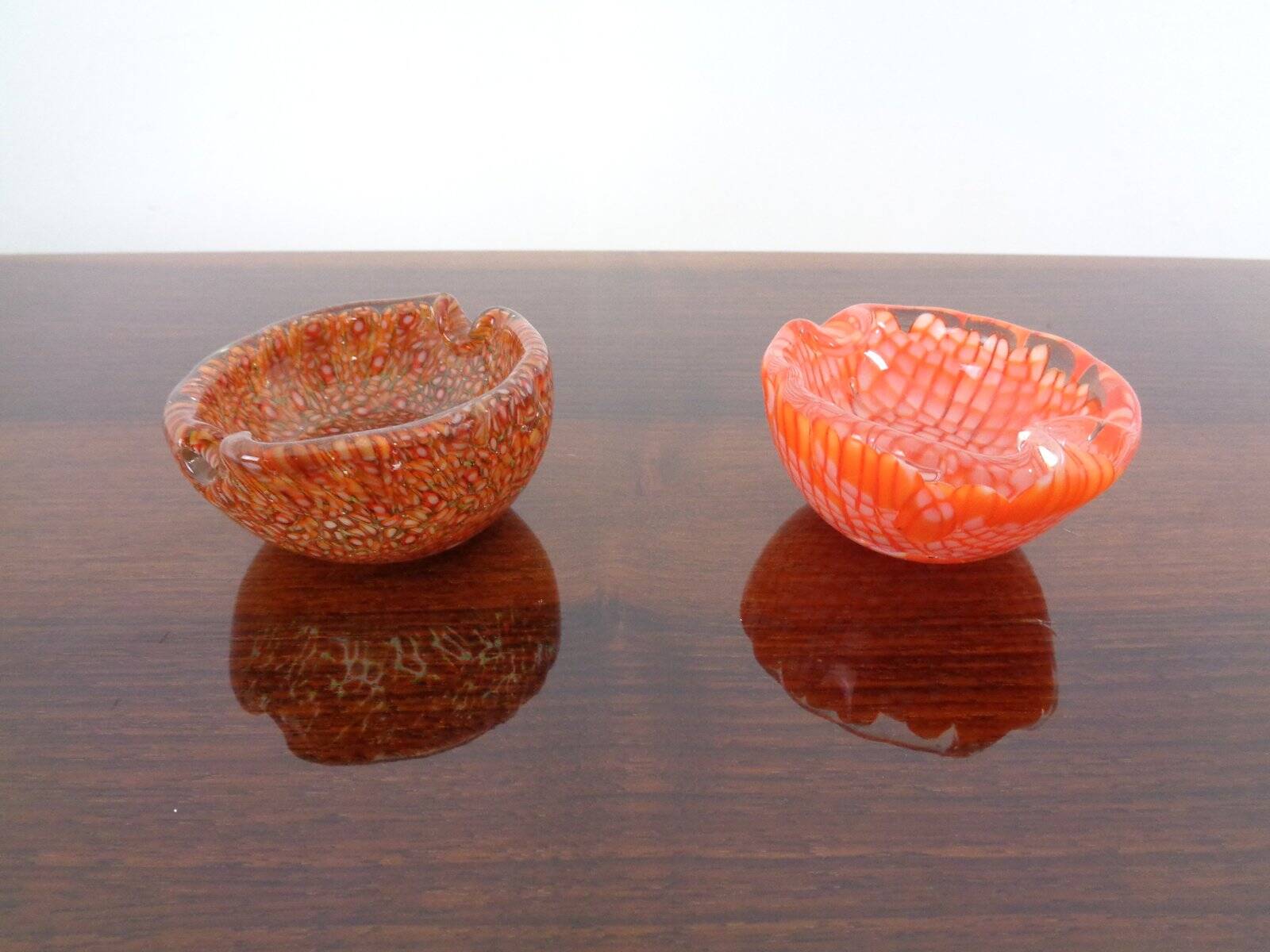 Small Italian Murano Glass Ashtrays, 1960s, Set of 2