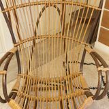 Pair of rattan armchairs