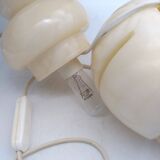 Alabaster lamp. 70'. Luminous openwork base.