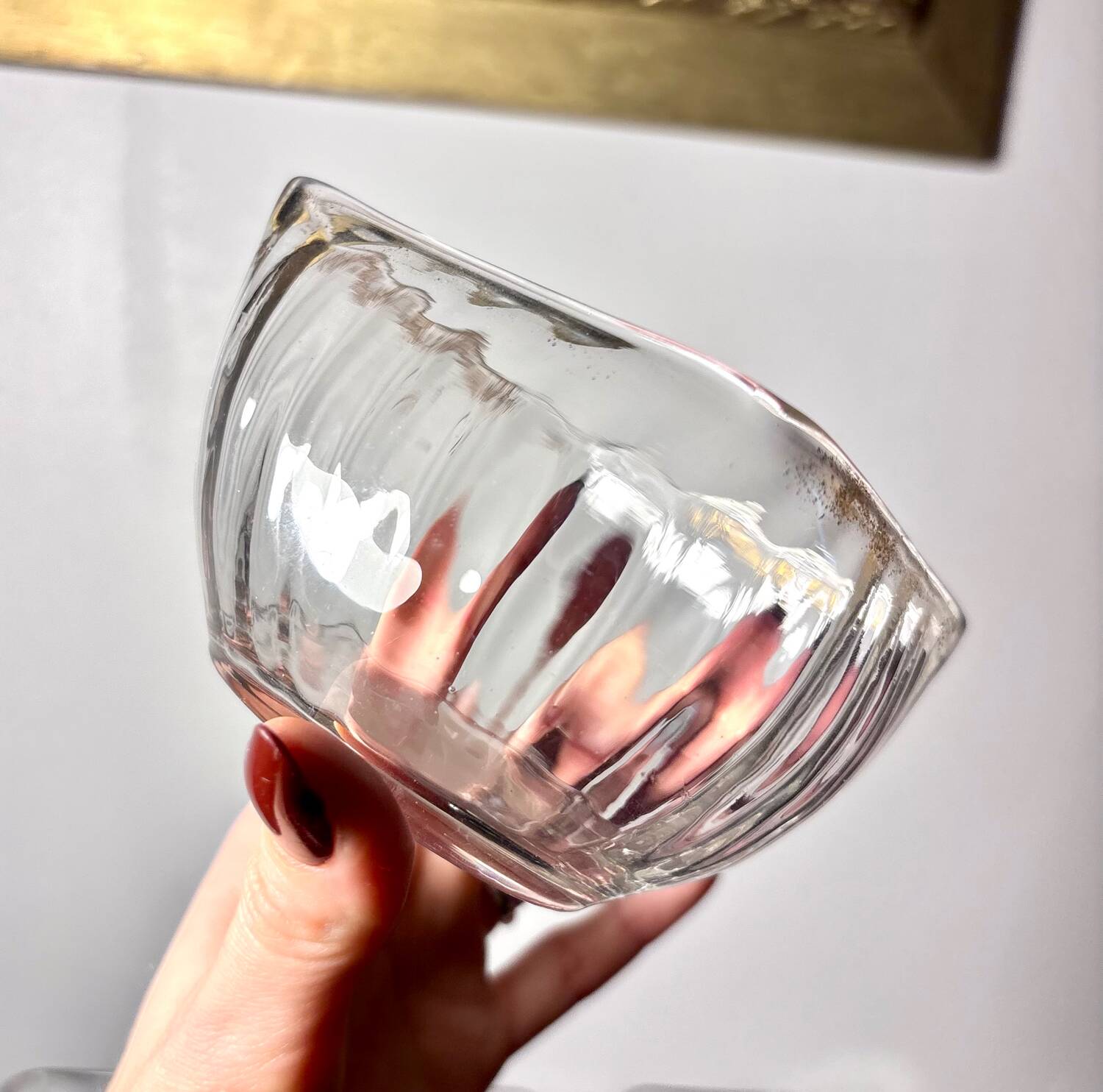 Daum cups 9p. Venetian Ribs