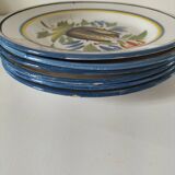 6 earthenware plates from the East - vintage 1960s