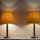 Paire de lampes vontage scandinaves en laiton 1970