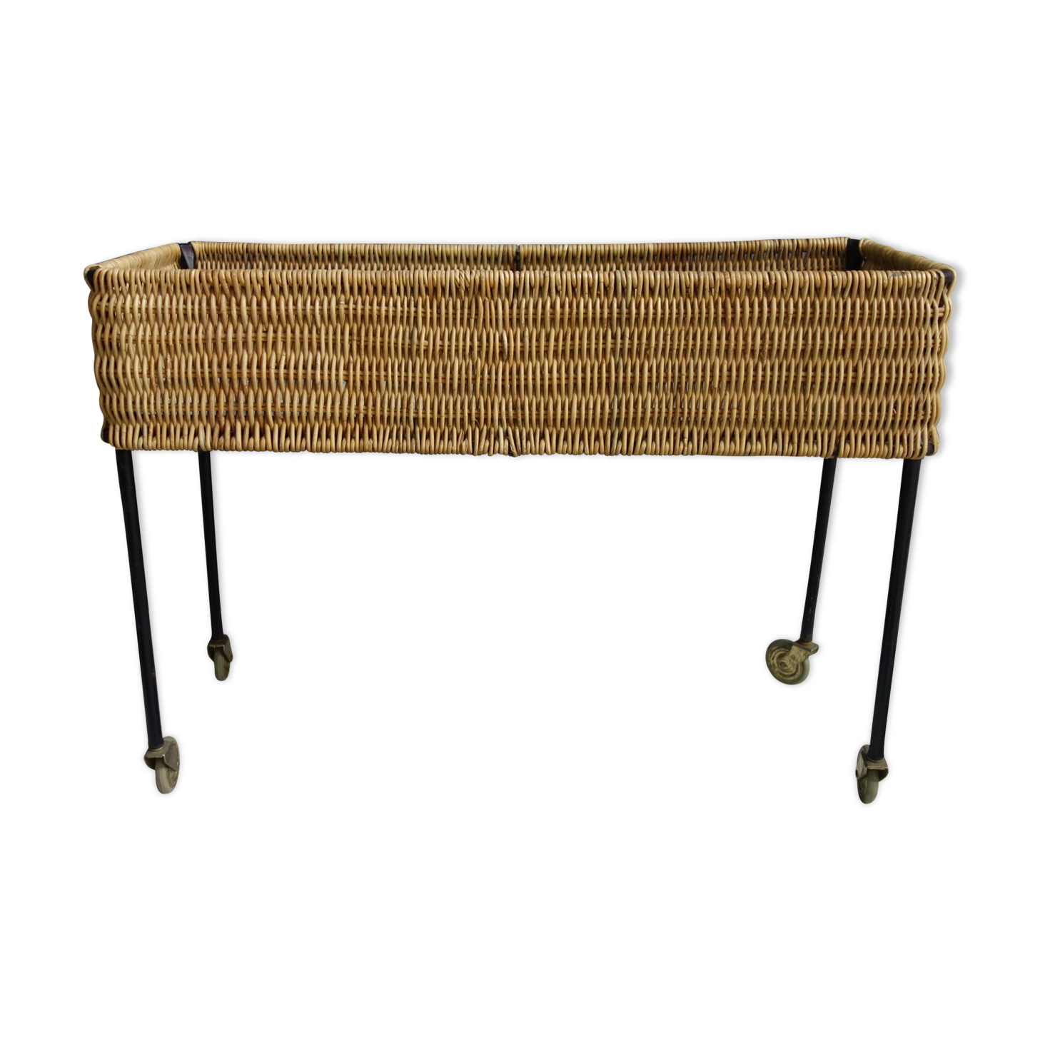 Wicker plant / flower stand 1960s