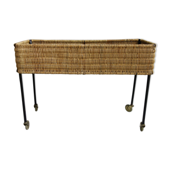 Wicker plant / flower stand 1960s