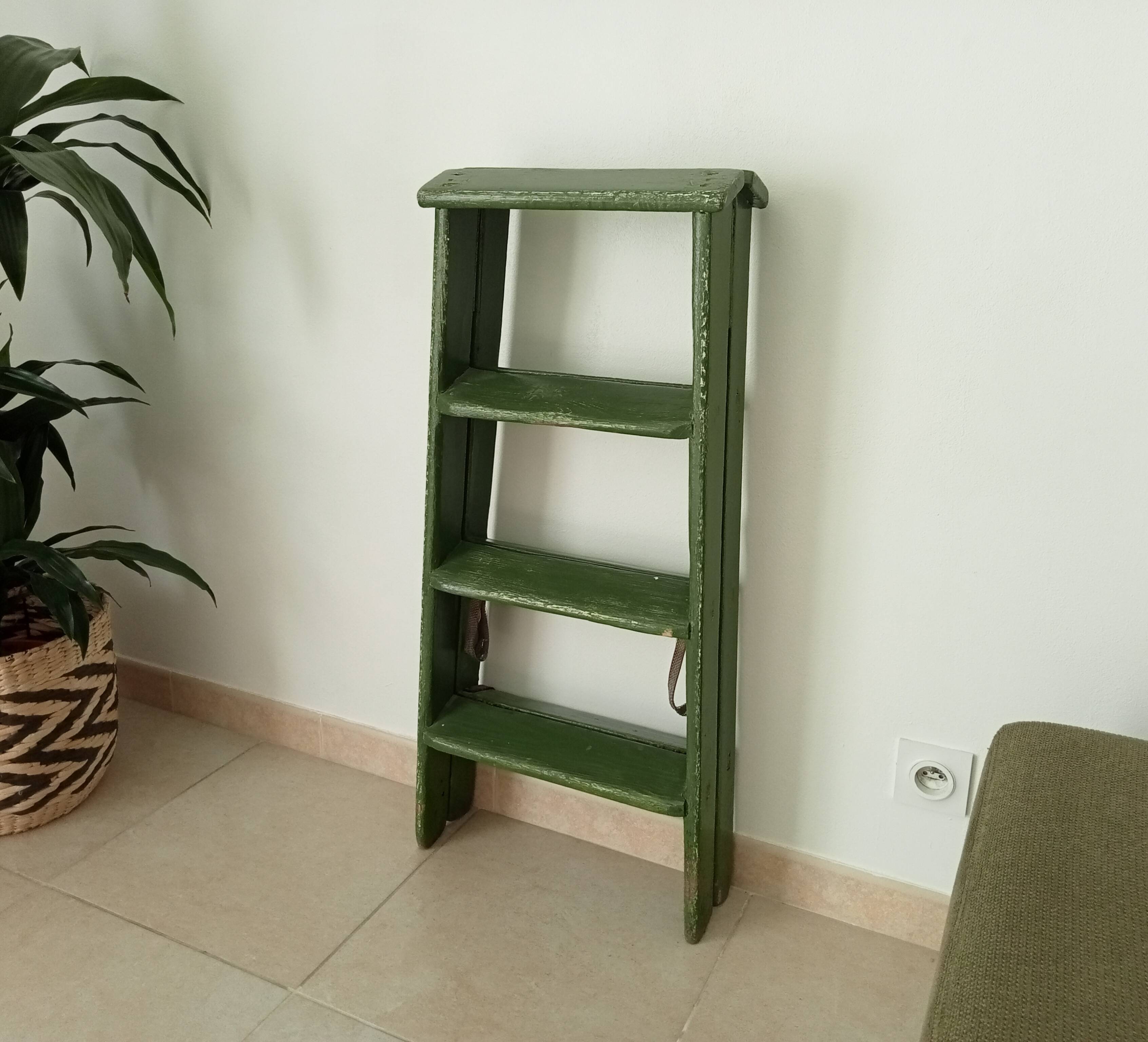 Antique wooden painter's stepladder