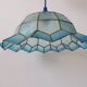 Suspension in blue mother-of-pearl and brass 70s
