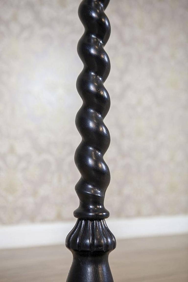 Early 20th Century Floor Lamp with Floral Fabric Shade, 1950s