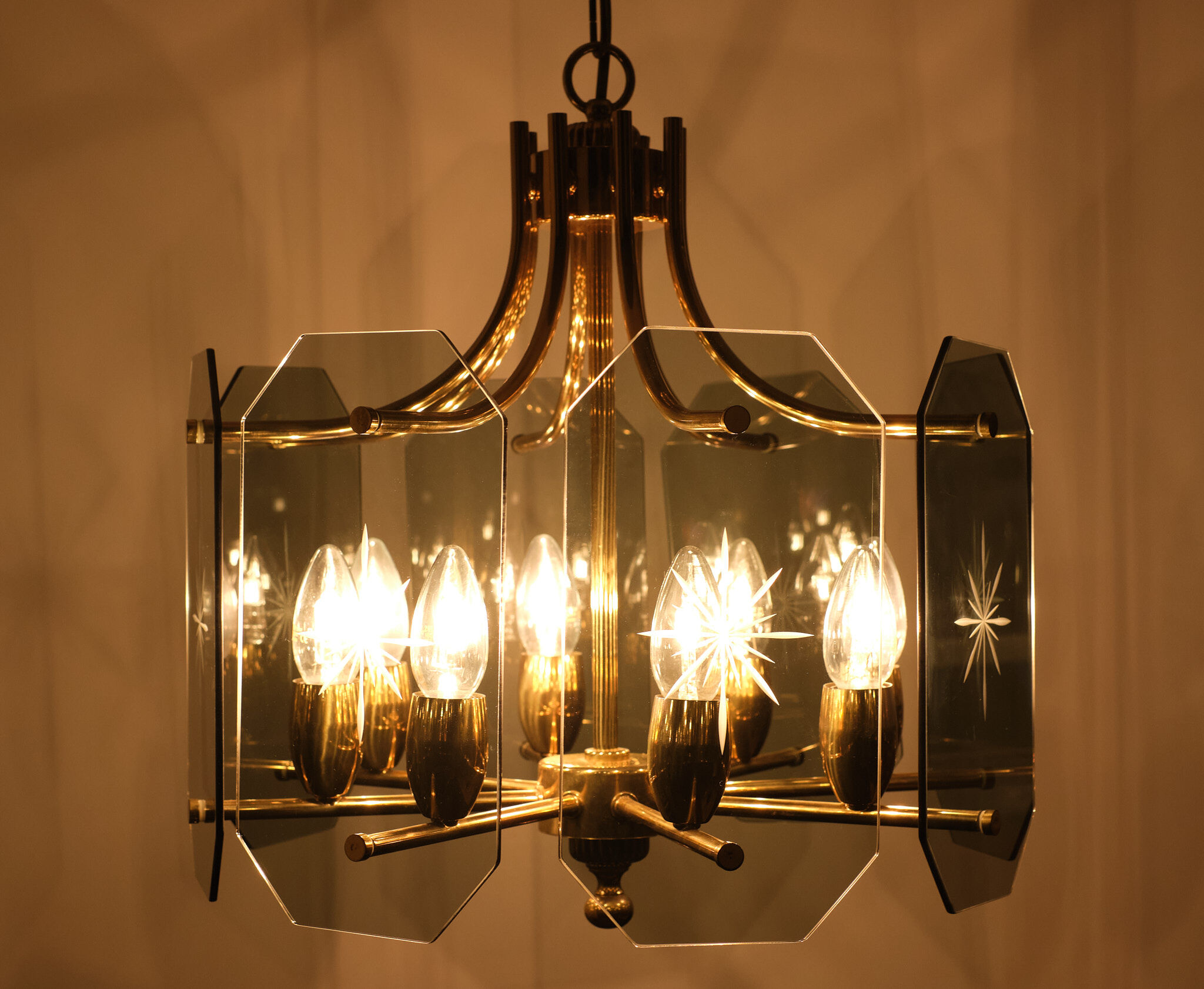 Lustre en verre Josef Brumberg, 1970s Allemagne