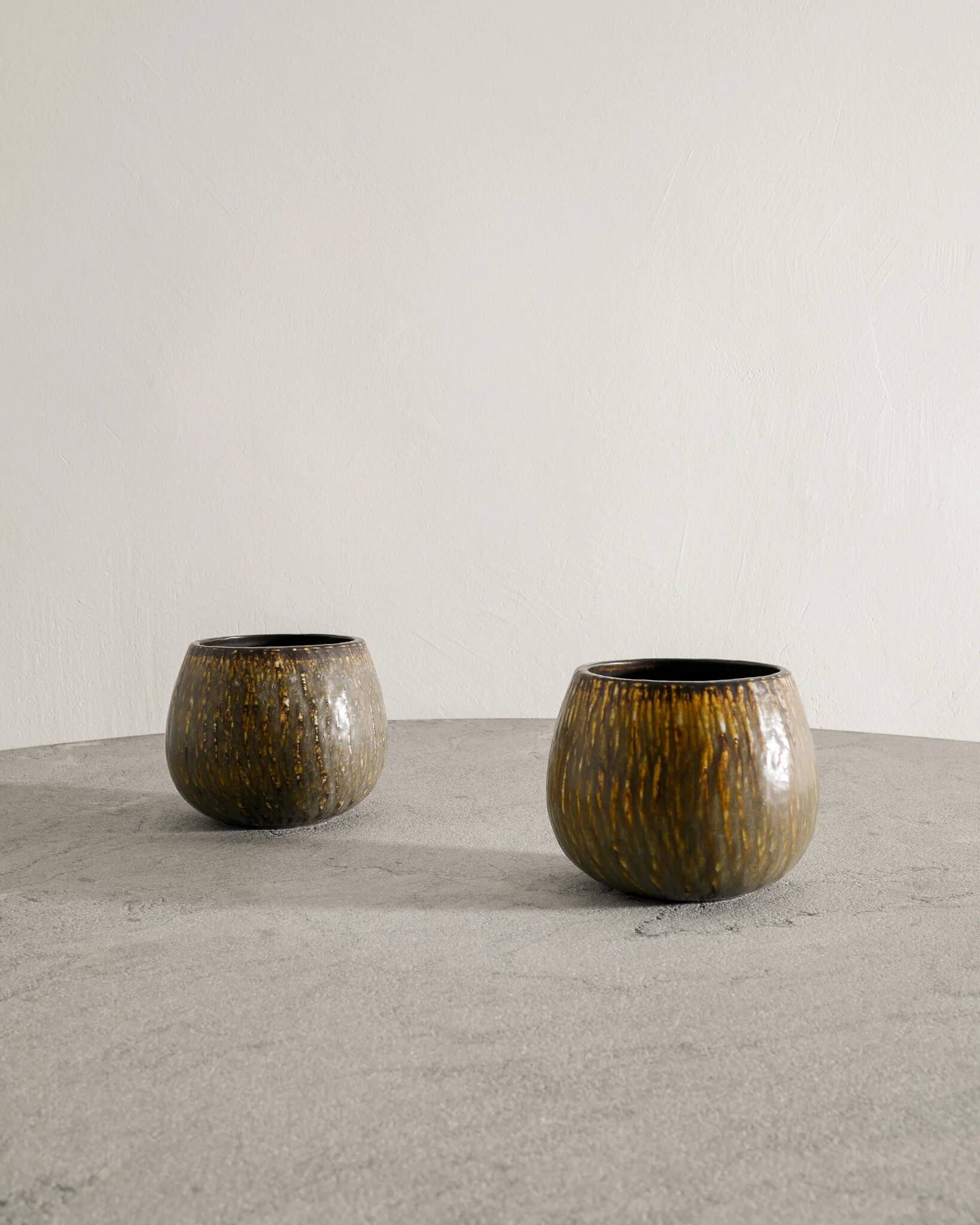 Pair of Swedish Mid Century Cermic Rubus Bowls by Gunnar Nylund,  1950s