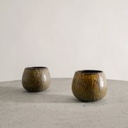 Pair of Swedish Mid Century Cermic Rubus Bowls by Gunnar Nylund,  1950s