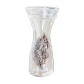 Vase avec décoration étain