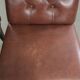 Set of 4 vintage cowhide leather chesterfield dining chairs