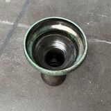 Brutalist studio pottery vase in East German style from the mid-century by Kerstin & Ralf Unterstab for Kunsttöpferei Unterstab KTU, 1960s.