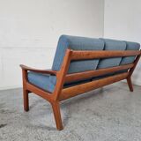 3-seater teak Scandinavian sofa by Juul Kristensen, Denmark 1970s