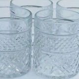 4 vintage whisky glasses