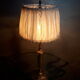 Lampe bronze  argenté 1900 art nouveau avec son abat jour   electricité  norme CE
