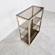 Vintage brass and chrome shelves, 1970s