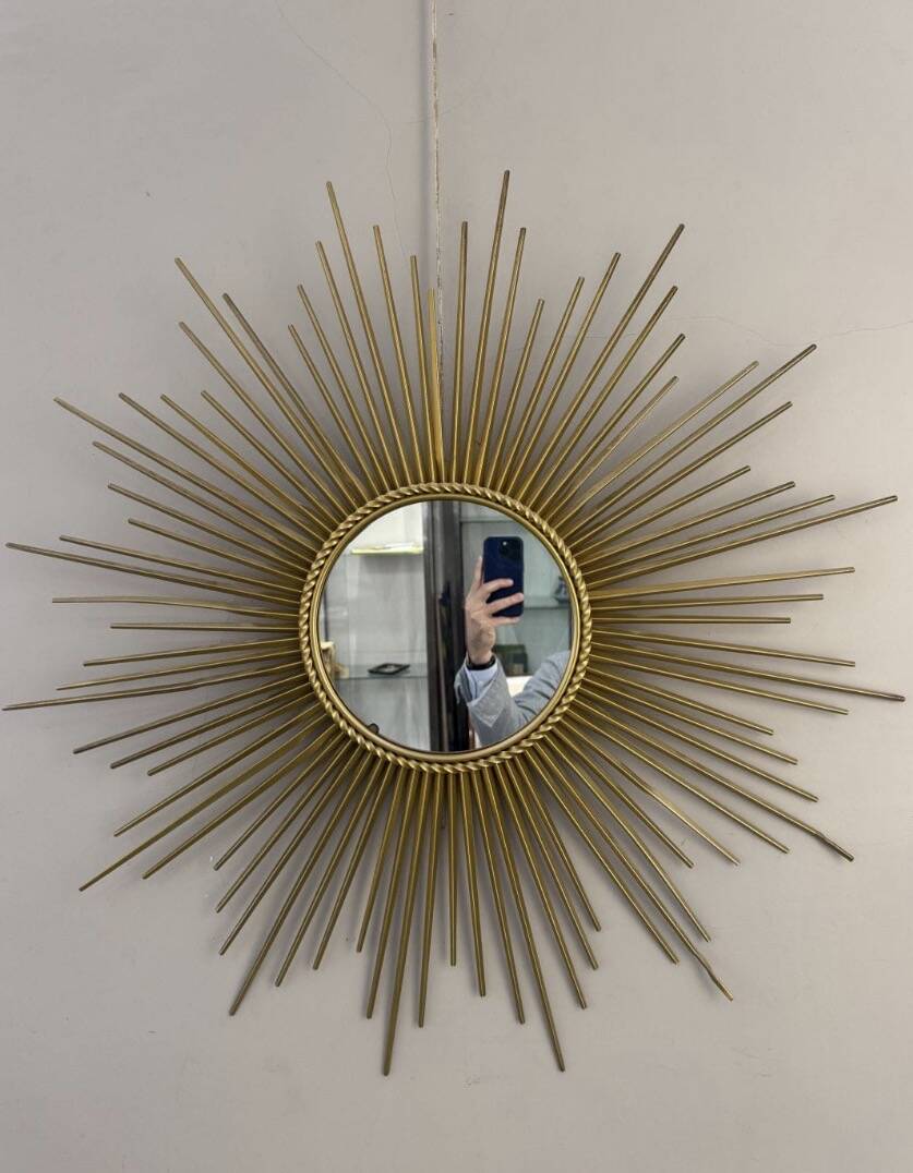 Large sun mirror Chaty Vallauris signed – 86 cm – 1950s/60s