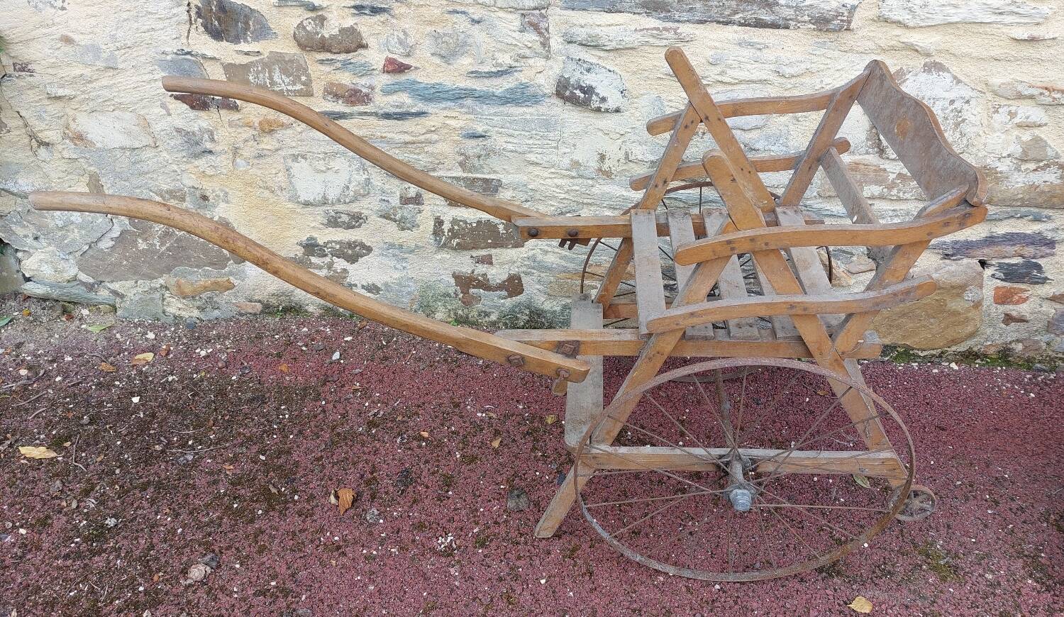 Old vintage wooden cart