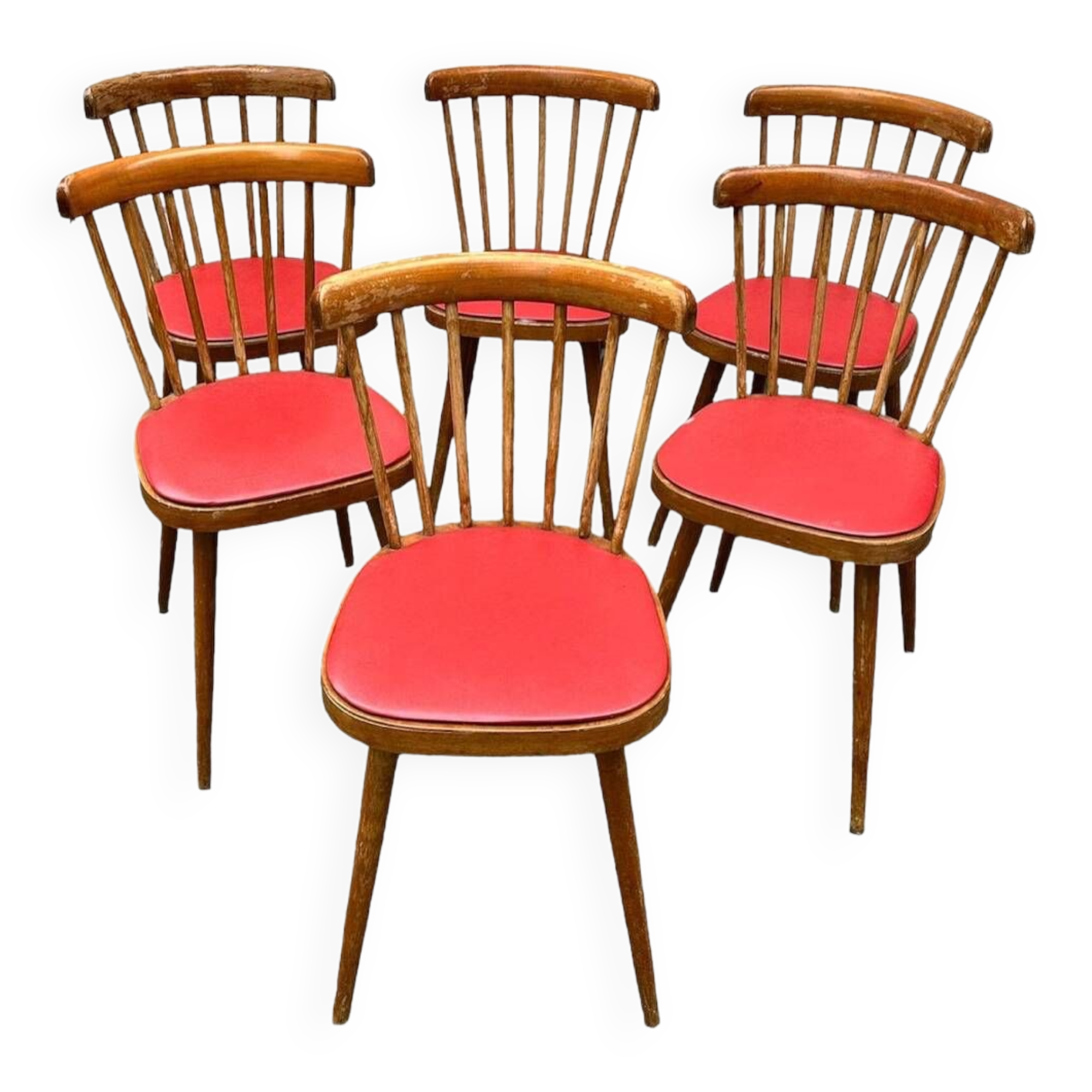 6 Chaises Baumann vintage