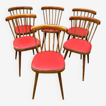 6 Chaises Baumann vintage