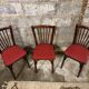 6 Chaises baumann bistrot troquet parisien bois de hêtre et skaÏ rouge - ancien et vintage