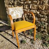 Yellow velvet Bridge armchair