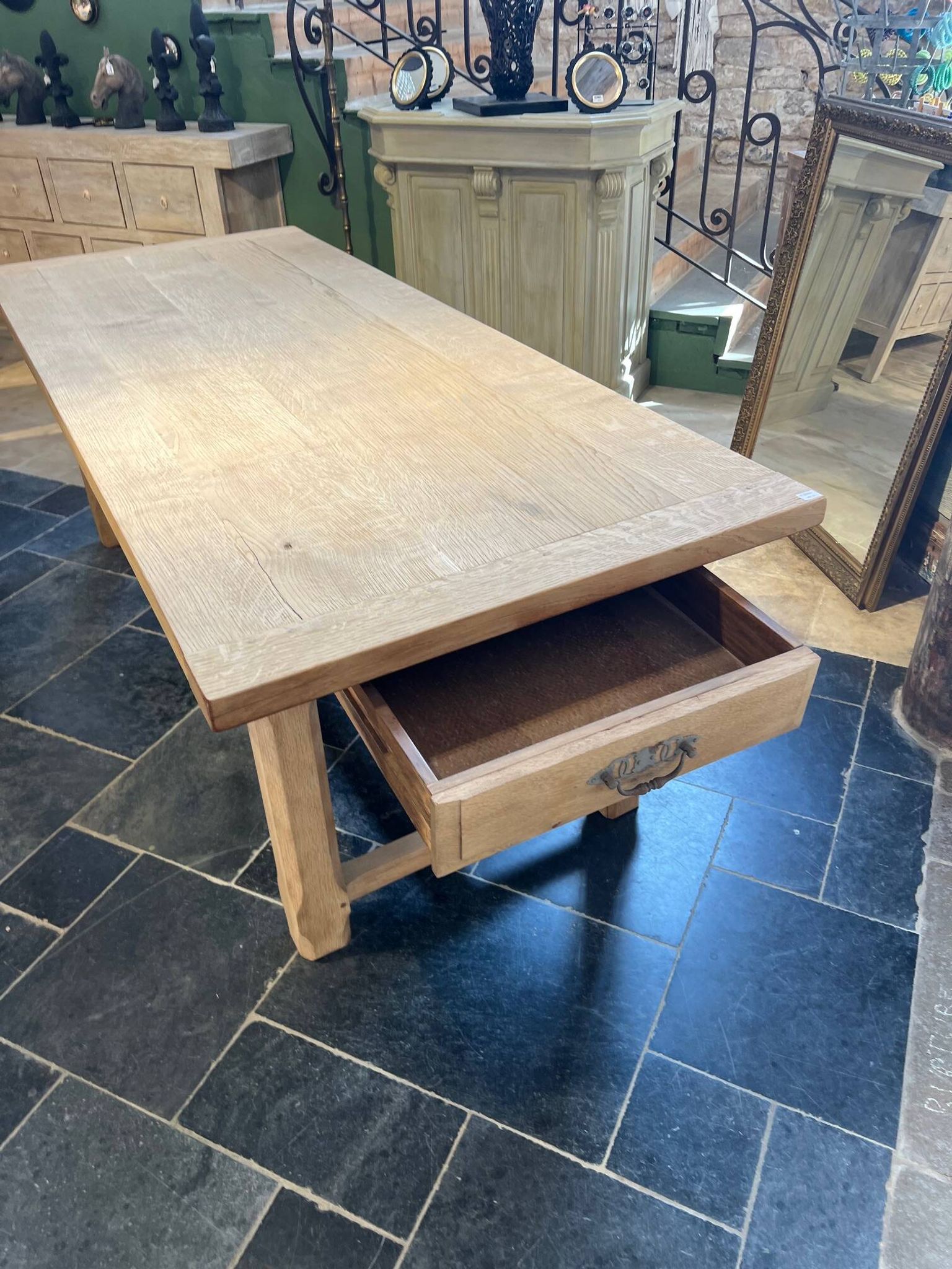 Table de ferme en chêne massif