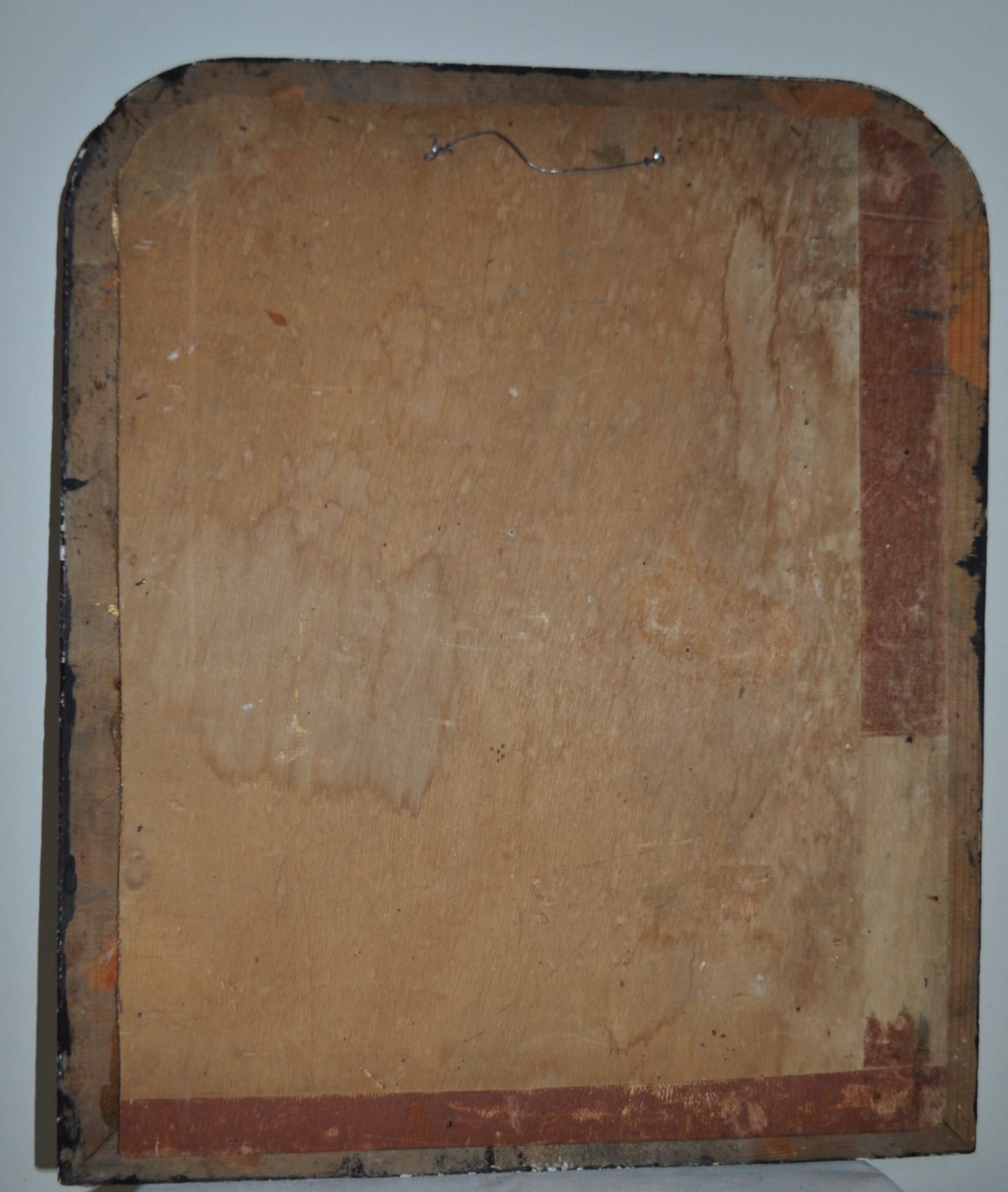 Mirror old wood blackened 36x43cm