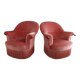 Pair of pink toad armchairs