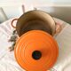 Le Creuset casserole dish in round enameled cast iron 26cm 4 L vintage orange