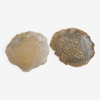 2 handmade ceramic bowls