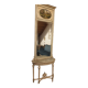 Console half-moon and trumeau mirror in Louis XVI style