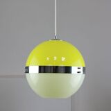 Lampe à Suspension Jaune Space Age, Italie, 1970s