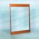 Miroir design vintage scandinave, miroir MidMod en teck