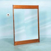 Miroir design vintage scandinave, miroir MidMod en teck