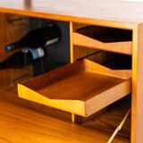 Rare Poul Cadovius standing wall-unit with bar (Denmark, 1960s).