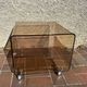 Side table, vintage serving trolley in plexiglass by Michel Dumas for
