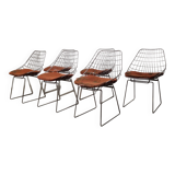 Set of six SM05 wire chairs by Cees Braakman for Pastoe, 1960s