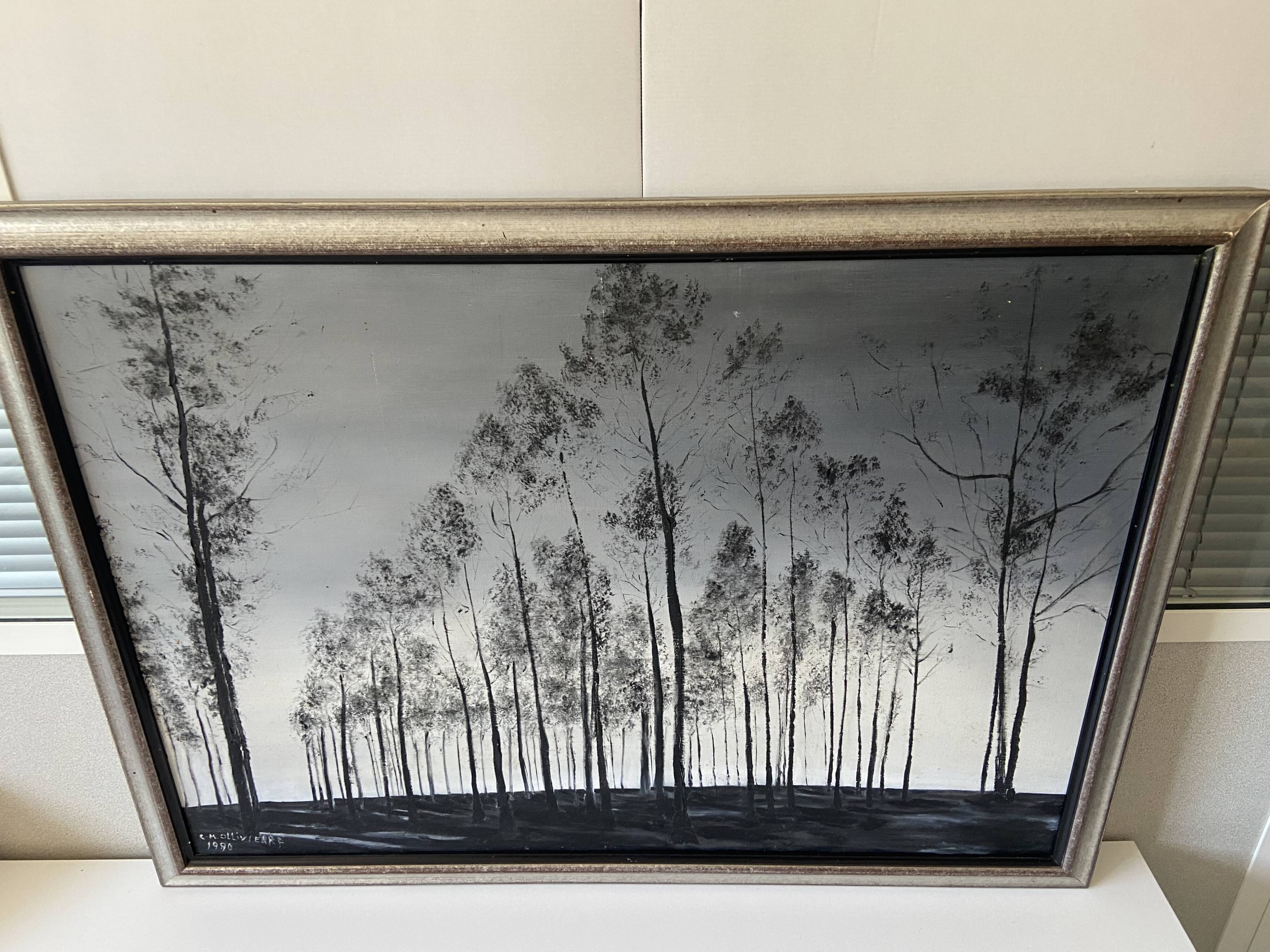 Framed Oil Painting on Canvas by Artist Painter C. M. Ollivierre