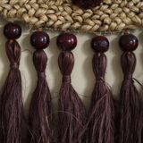 Handmade vintage bohemian jute rug, made in India, late 20th century.