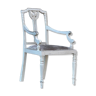 Fauteuil en bois laqué blanc