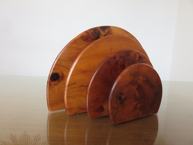 Elm magnifying glass letter holder Art Deco 30s 40s