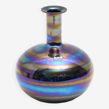Italian iridescent crystal vase Si-An
