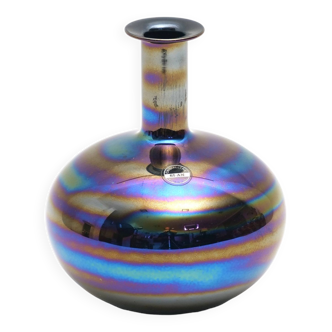 Italian iridescent crystal vase Si-An