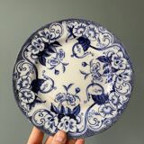 Series of 9 Creil Montereau plates, Flora model