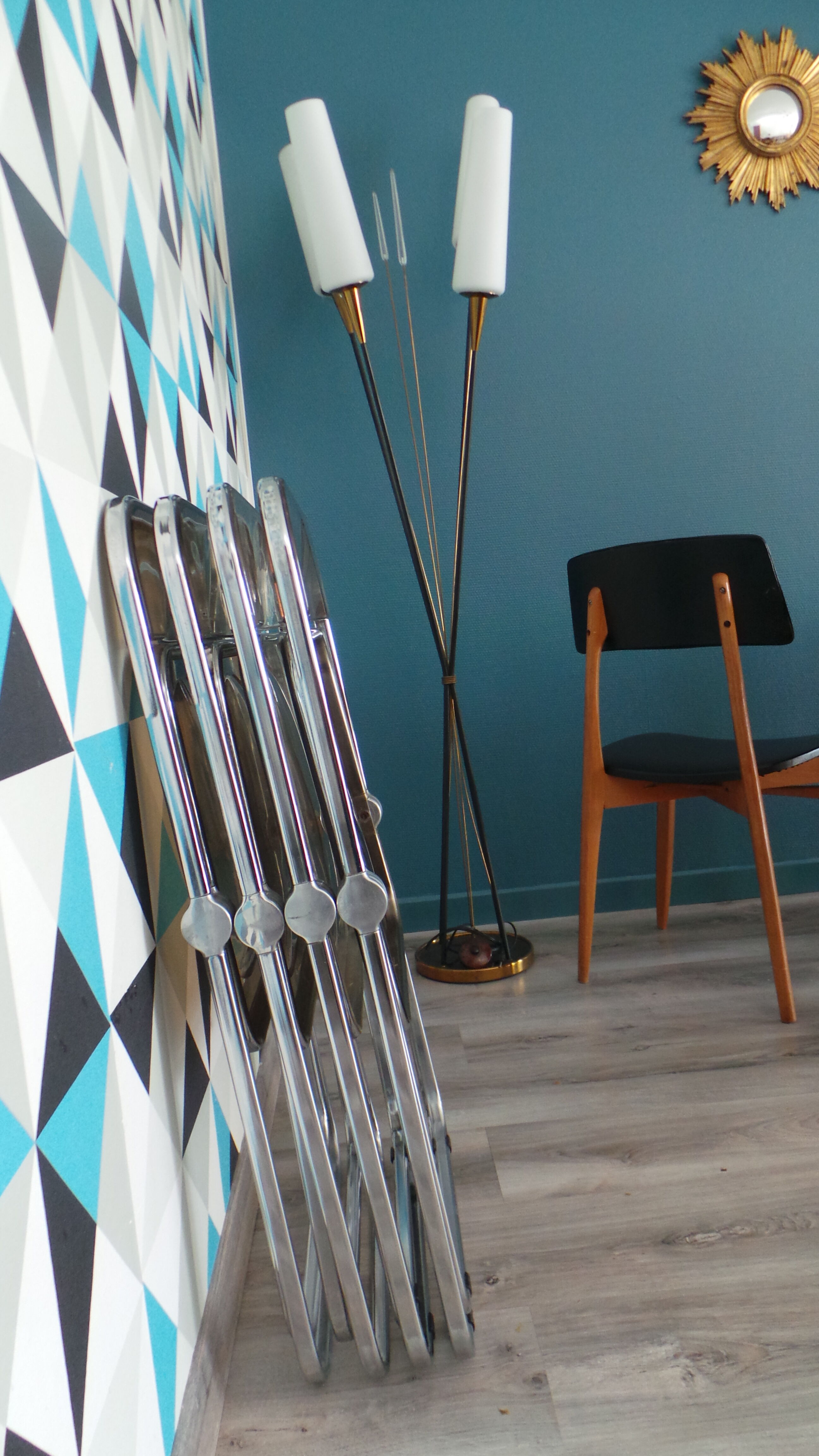 Set 4 chairs plia by Giancarlo Piretti for Castelli